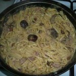 Tallarines con setas