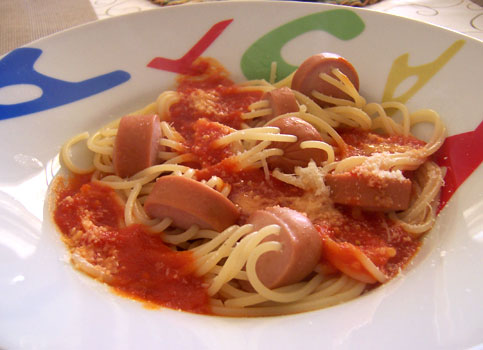 receta de Espaguetis fantasía