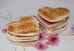 receta de Sandwich de San Valentín