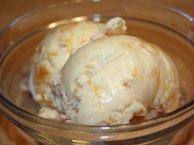 Crema de melocotón y yogur sin gluten   