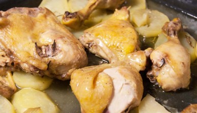 pollo al horno con patatas